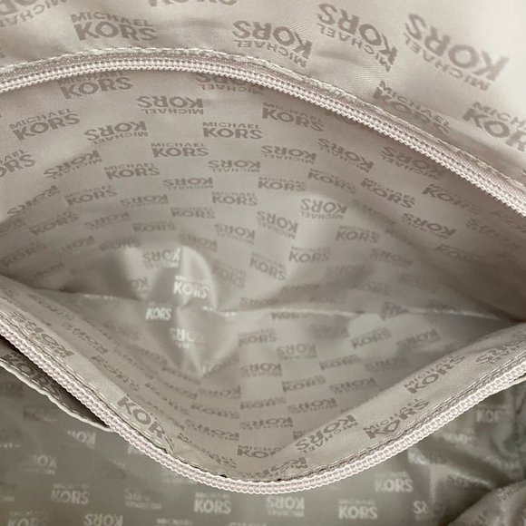 Michael Kors Jet Set Tie Dye Grab Bag Canvas Tote Persimmon Orange - Picture 8 of 8